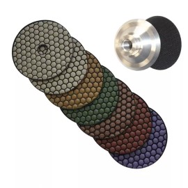 Roxx Tools 4" Diamond Dry Polishing Pad 22+aluminum backer granite stone marble tile polish