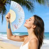 Juyibaao 4 Pack Folding Hand Fans, Japanese Style Handheld Fans