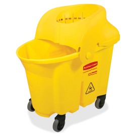 Rubbermaid Commercial Products WaveBrake 2.0 35 QT institution Mop Bucket with Wringer Set, Yellow