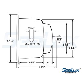 SeaLux Stainless Steel Illuminated LED Drink Holder Blue or Red (RED)