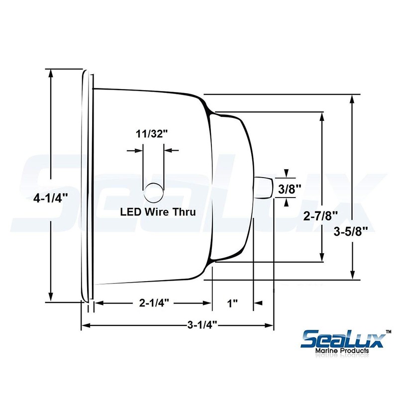 SeaLux Stainless Steel Illuminated LED Drink Holder Blue or Red