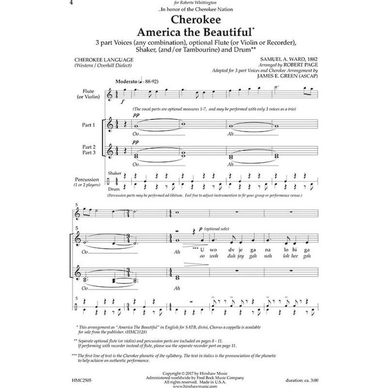 Cherokee America the Beautiful