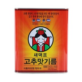 Saedaek’s table, 3.4L of red pepper flavored oil, Saedaek, 1, see detailed description / 새댁표 고추맛 기름 3.4L 고추기름 향미유 새댁, 1, 상세설명 참조
