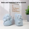 Decorative Elephant Book Ends, Resin Elephant Book Ends for Shelves,
