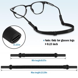 JIURUN Adjustable Glasses Strap-4 Pack No Tail Eyeglass Straps with 16 Pairs Glasses Ear Grip cushion Eyewear Retainer Sport Unisex Sunglass Straps Holder