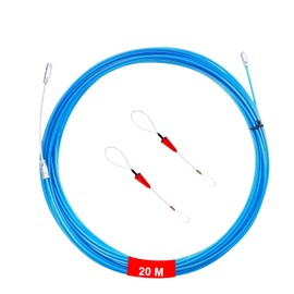 φ 3.6 mm Cable Retractor, Polyester Retractable Wire 20 m with 2 Guide Springs, Cable Retraction Aid in Ideal Retractable Tape Communication, Suitable for Fibreglass Household Electricity,