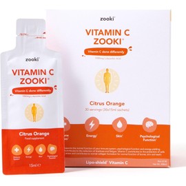 Zooki Liposomal Vitamin C 1000mg Liquid – 4X Higher Absorption – Great Taste, Sugar Free, Vegan – Alternative to High Strength Vitamin C Tablets – Immune System – Energy (Citrus Orange, 30 Servings)