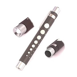 AAProTools Nurse Penlight Reusable LED Pen Light with Pupil Gauge Black