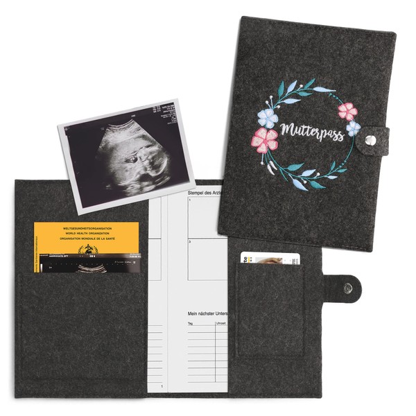 kwmobile Felt Maternity Log, Cover for German Maternity Log with