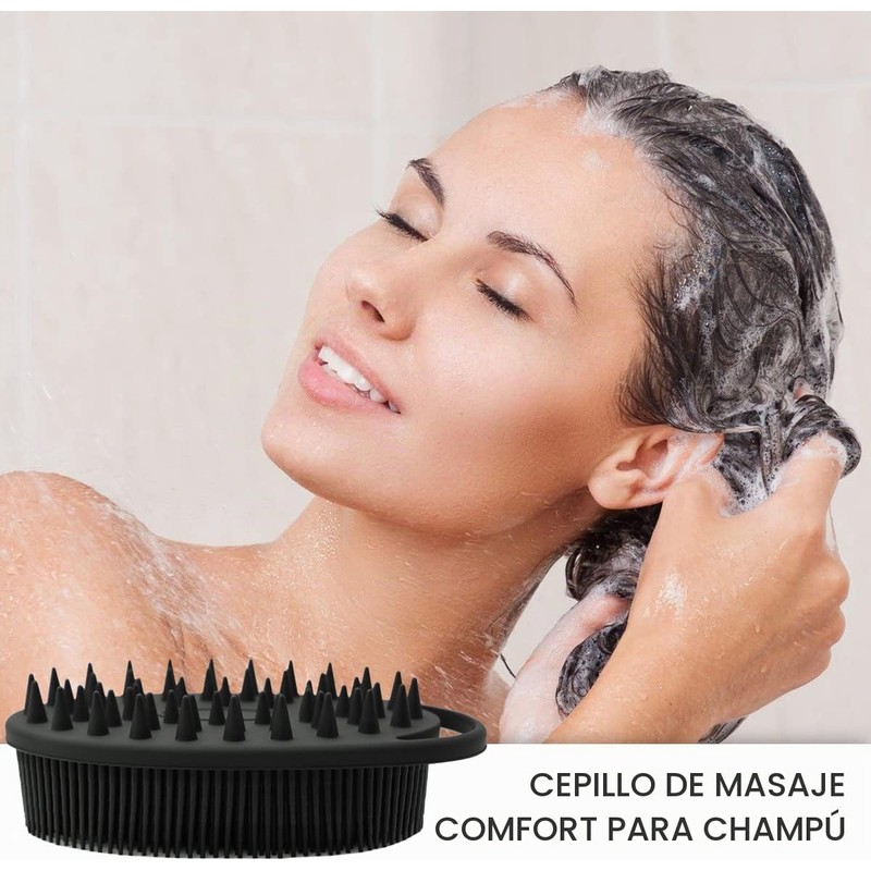 Cepillo de silicona 2 en 1 para cuerpo y cabello