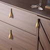Primst 6pcs Solid Brass Cabinet Knobs,Leaf Shape Furniture Handles Pulls