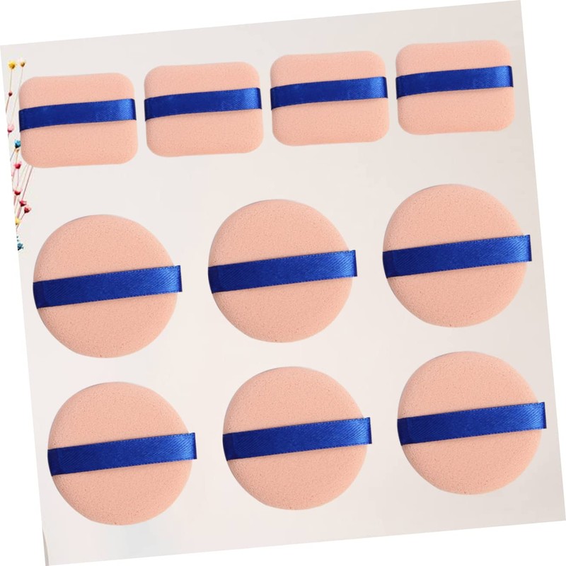 Ipetboom 10pcs Dry Wet Makeup Puff Square Round for Foundation