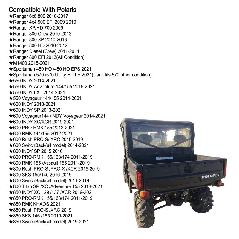MINSTAR Tail Light Assembly For Polaris Polaris Ranger 800 700