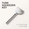 3Pcs Silver Stainless Steels Metal Tube Squeezer Keys Salon Toothpaste