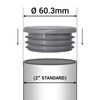 SKIR'CO Pack of 10 Round Pipe Inserts 2 Inch Fence