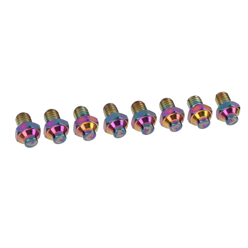 RISK 8Pcs Mountain Bike Pedal Bolts Titanium Alloy Anti Slip