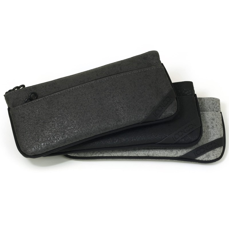 LOONLOON 363 Stone Dark Grey Simple Gadget Storage Pouch Slim