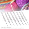 8pcs Crochet Hooks Ergonomic Design Comfortable Handle Easy Identification Compact