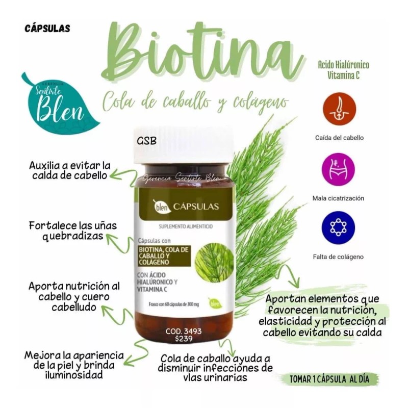 Blen Crema Capilar Mas Biotina Y Colageno Cabello Hermoso Kit