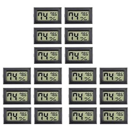 Paquete de 18 minigrómetro de humedad para interiores, higrómetro, termómetros digitales, humedad con () para invernadero, jardín                     