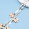 TseenYi Butterfly Necklace Choker Punk Tennis Chain Butterfly Choker Gold