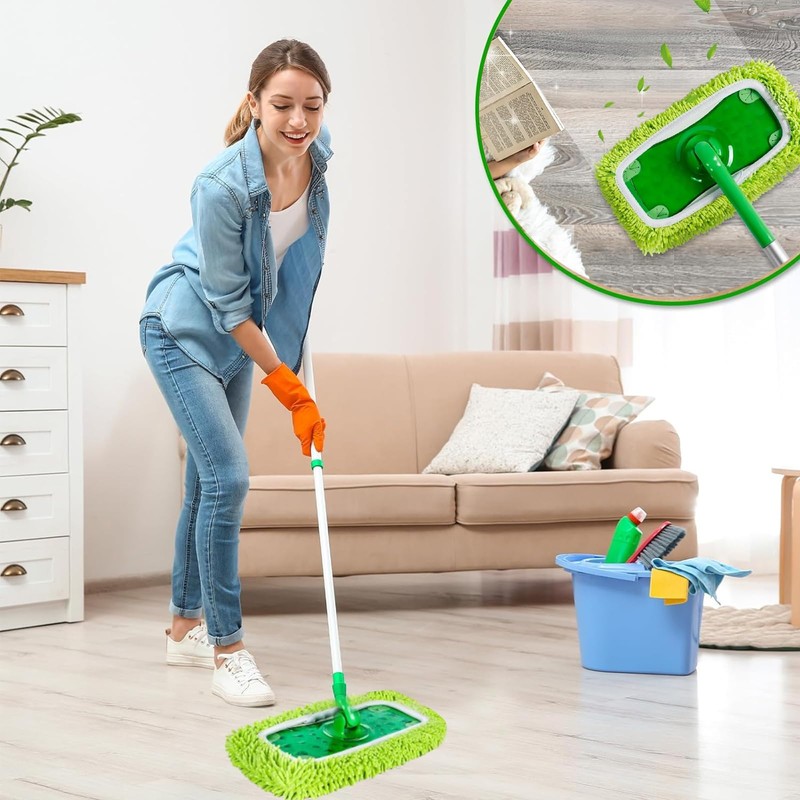 Eowppue Pack of 6 Advanced Power Mop Replacement Pads，Reusable and