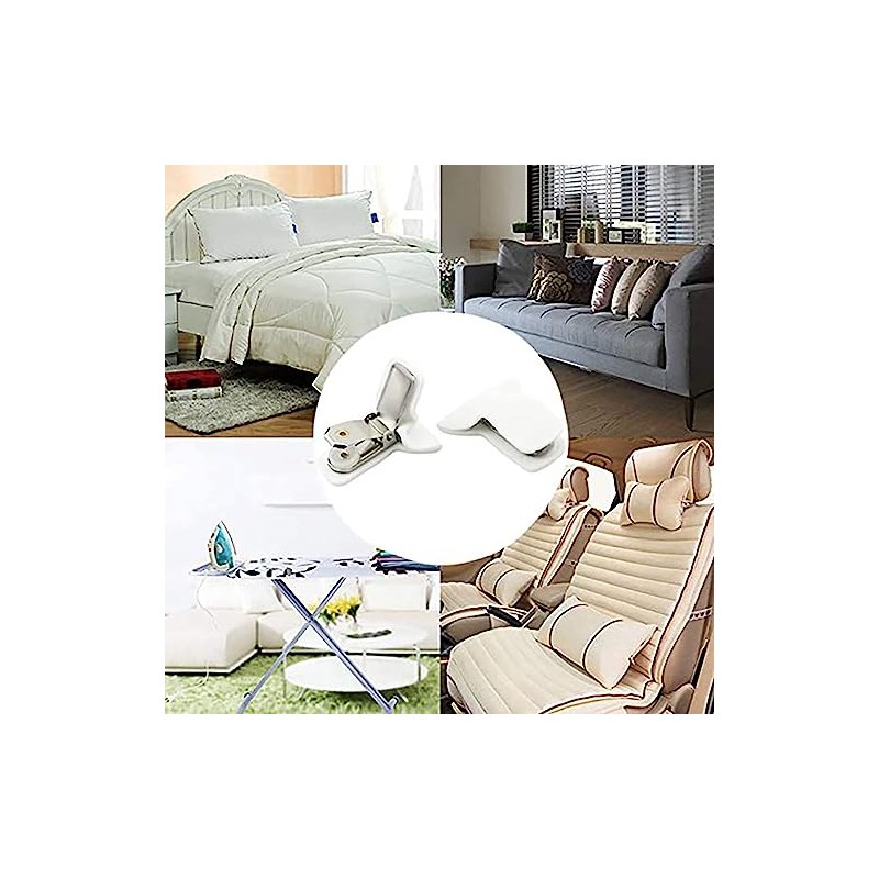 QPINGH Padded Comforter Clips 4 Pack Duvet Clips for Comforter