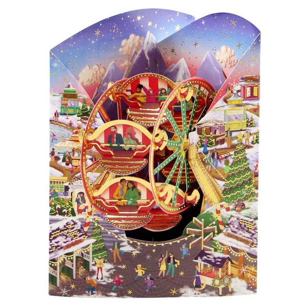 Santoro Swing 3D Pop-Up Greeting Card, Christmas Market