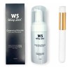 Kit Shampoo Foam Brocha Para Limpieza De Pestañas Lash