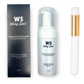 Kit Shampoo Foam  Brocha Para Limpieza De Pestañas Lash                                                                                               