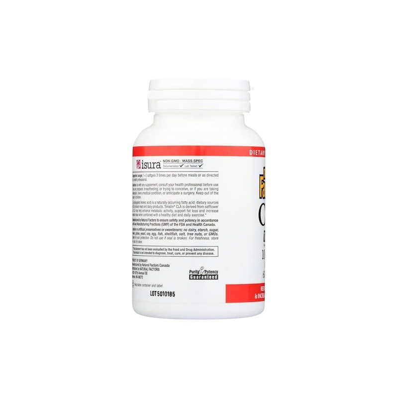 Natural Factors - CLA Tonalin 1000mg, Promotes Increased Muscle Retention