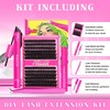 Lash Clusters Kit 100D Individual Eyelash Extensions DIY False Eyelashes