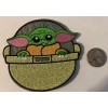 Baby Yoda & Yoda In Spaceship Embroidered Patch NEW