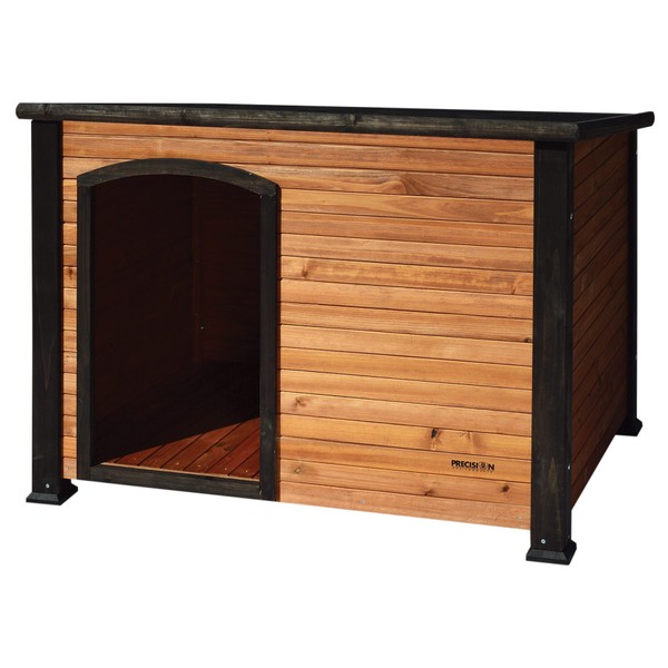 PRECISION PET PRODUCTS Extreme Outback Log Cabin Dog House, Large, Natural Wood (7027013)