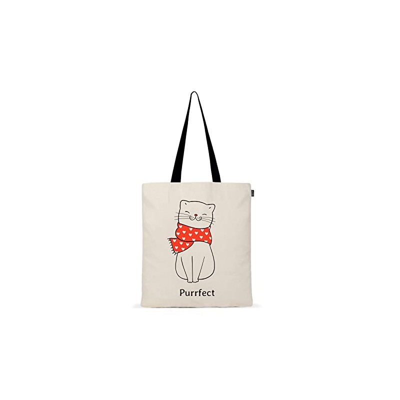 Eco Right Borsa Stoffa Shopper, Cotone Tote Bag, Borsa Donna,
