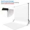 White Photography Backdrops for Photoshoot, HEMMOTOP 10x8 ft White Photo