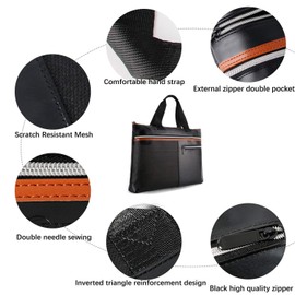 QLYNUDO Fireproof Document Bags, 17" Home Safes Fireproof Waterproof Bag with Zipper, Safe Briefcase Storage A4 Document Holder, Laptop, Bank Deposit, Passport, Jewelry