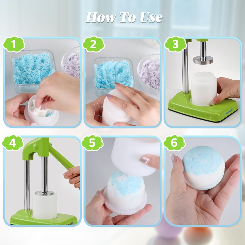 Bonoutil Bath Bomb Press Machine-2 Molds Easy Press Bath Bomb