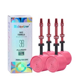 Ridenow 4PCS Ultralight TPU Bike Inner Tube 700x 18-32c with 45/65/85mm Metal French Valves (700c X 18-32c 45mm Valve)