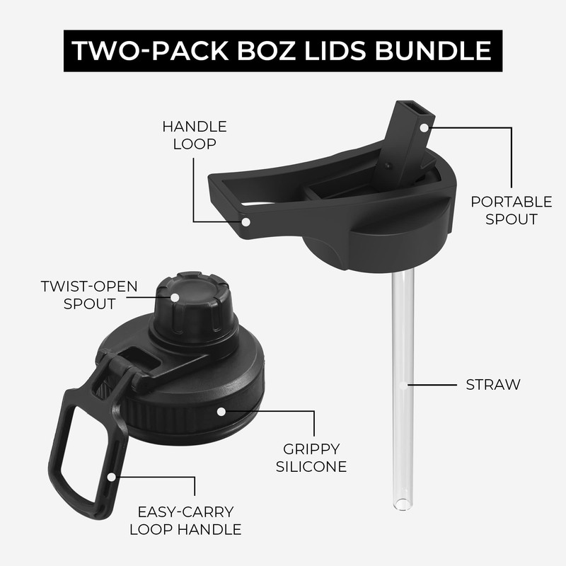 BOZ Replacement Lids for BOZ Stainless Steel Water Bottle XL