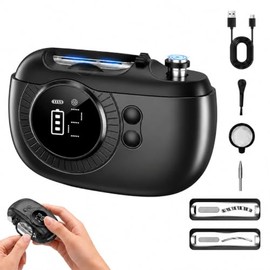 Electric Nail Clipper,3 in 1 Automatic Nail Trimmer with LED Light & Magnifier,Safe Electric Fingernail Clipper for Seniors Kids Adults