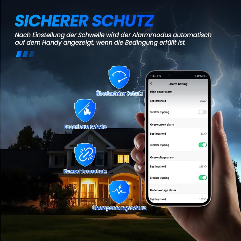 Oblinple WiFi Socket 16A Alexa Socket Smart Home WiFi Sockets