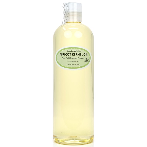 Dr Adorable - 16 oz - Apricot Kernel Oil - 100% Pure Natural Organic Cold Pressed