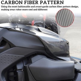 SAUTVS Carbon Fiber Pattern Fairing Panels for Can Am Ryker, Plastic Carbon Fiber Pattern Fairing Panels for Can-Am Ryker 600 900 Sport & Rally Edition Models Accessories (2PCS, Replace #219400803)