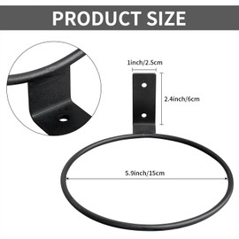 Neiteli 6 Pack 6 Inch Wall Plant Holder,Plant Hanger Indoor,Metal Plant Wall Mount,Black Wall Mounted Plant Holder,Wall Planters for Indoor Plants