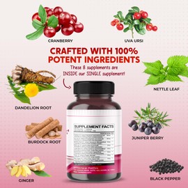 PEAKPURY Ultra Kidney Cleanse Detox Supplement- Cranberry 5000mg, Uva Ursi & Herbal Blend for Kidney Health -Includes Dandelion, Nettle, Juniper Berry - Made in The USA 150 Capsules