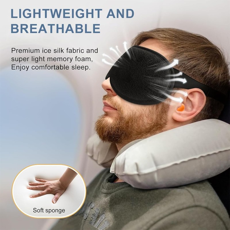 ZEPIQOR Sleep Mask for Men and Women, 2024 Upgrade Specially