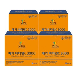 Chong Kun Dang Vital Program Mega Vitamin C 3000mg 60 packets, 4 packs / 종근당 바이탈프로그램 메가 비타민C 3000mg 60포, 4개