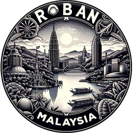 roban Malaysia Mementos Souvenir Vinyl Decal Sticker 2-Inch