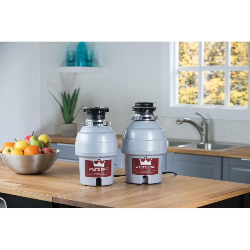 Waste King Garbage Disposal for Kitchen Sink with Power Cord,